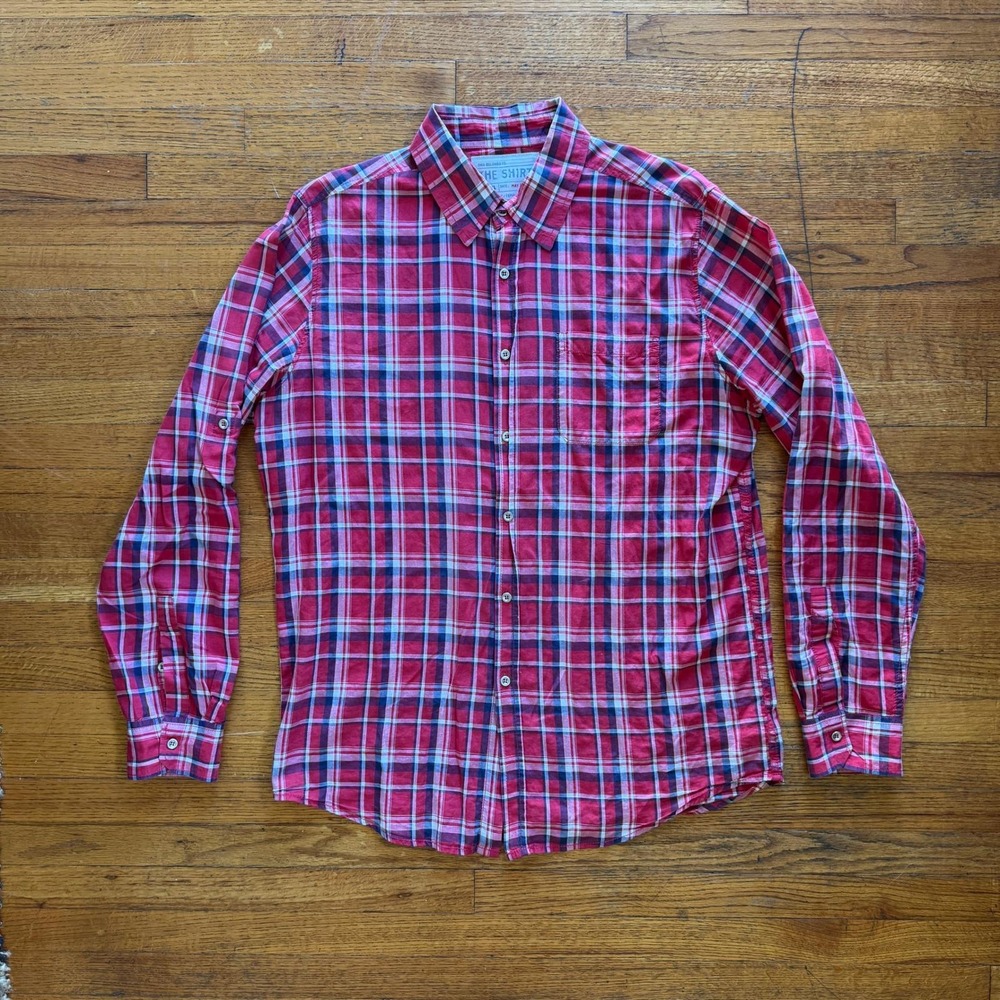 Joe Jeans The Shirt Co Plaid Button Down Shirt Long Sleeve Mens Size XL